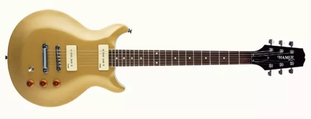 Guitare Electrique Hamer XT Sunburst Archtop SATP90 Goldtop