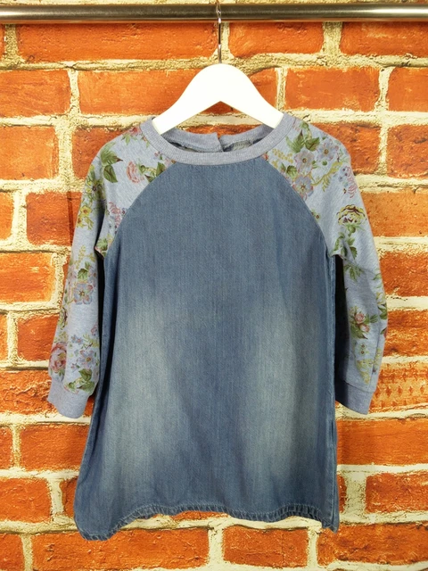 Pacchetto Abito Casual Ragazze Età 2-3 Anni Gap Next Maniche Lunghe Set Gatto Denim 98Cm 3