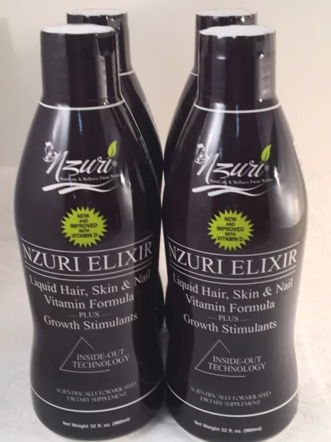 Nzuri Elixir Liquid Hair Vitamin 4 - 32 oz Bottles