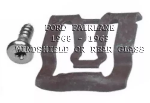 Fits Ford Fairlane 1968-69 Windshield Or Rear Glass Reveal Mldg Clips 20