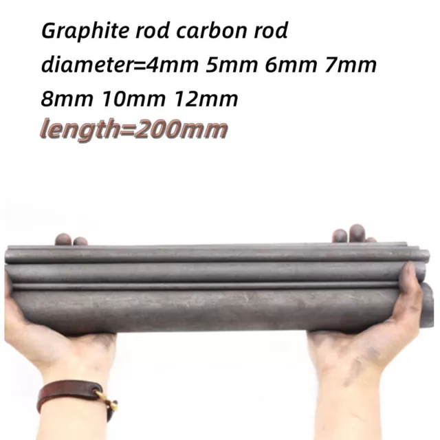 Length 200mm Graphite Rod/Graphite Bar High-Purity Carbon Graphite Electrode Rod