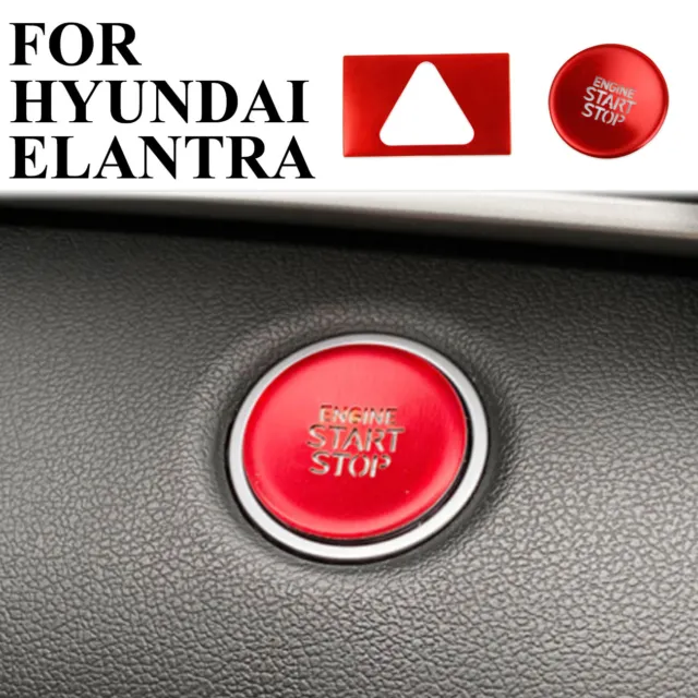 Aluminum Engine Start/Stop Push Button Patch trim Cover for Hyundai Elantra