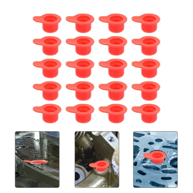 200 pz tappi per polvere rossi in PVC tappi per tubi ferramenta per telaio letto