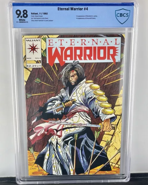 Eternal Warrior #4 CBCS 9.8! 1st Bloodshot in Cameo! 1992! Not CGC!