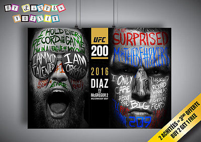 Locandina UFC Conor Mcgregor Vs Nate Diaz Wall Arte