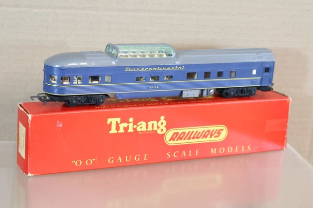 Triang R 425 TRIANG R445 TRANSCONTINENTAL Tr Bleu Observation Voiture Coach 91119 De ...