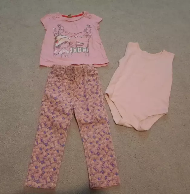 Baby Girl Bundle 18-24 months Next Cords TU Pink Floral Summer Outfit