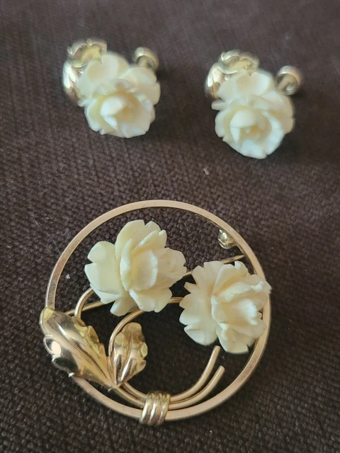 Vintage VanDell goldfilled Pin. Earrings Screwback
