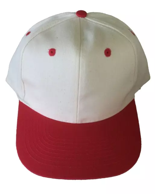 New  Cobra Plain Blank Red and White Snapback Sports Baseball, Hat Cap, NWOT