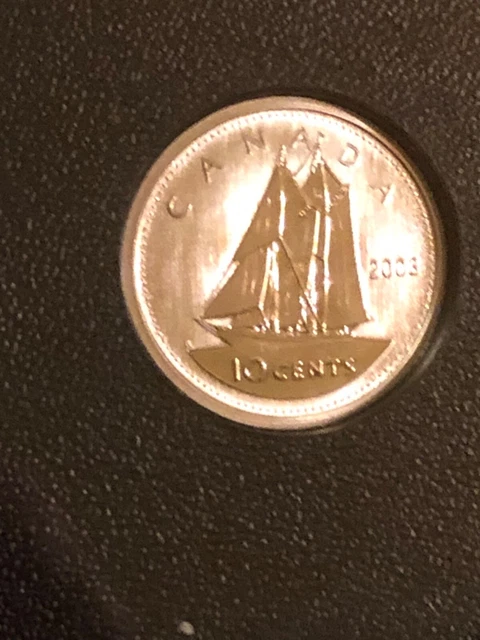 Bu 2003 Canada Dime From Specimen Set
