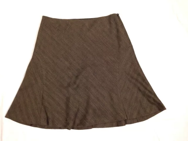 BANANA REPUBLIC Women's Skirt Size 6 Brown Herringbone A Line Stretch