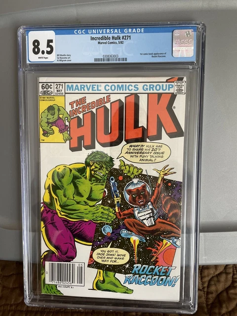 Incredible Hulk #271 CGC 8.5 WP VF+ Marvel 1982 Key 1ST APPEARANCE ROCKET RACOON