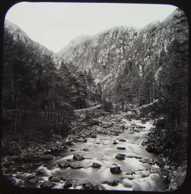 JV Glass Magic Lantern Slide PASS OF ABERGLASLYN NO2 C1890 PHOTO WALES