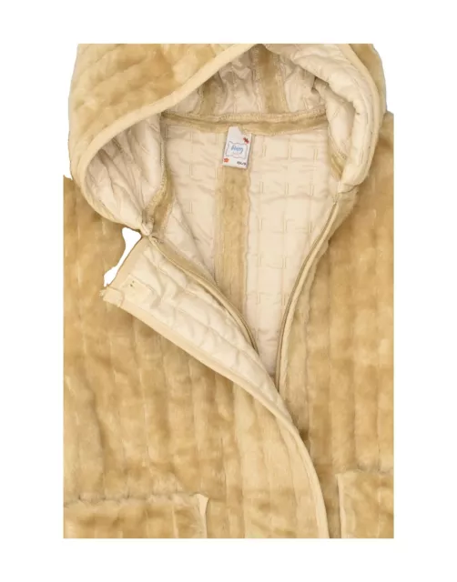 Cappotto con cappuccio VINTAGE per ragazze 8-9 anni beige poliestere WN13 3