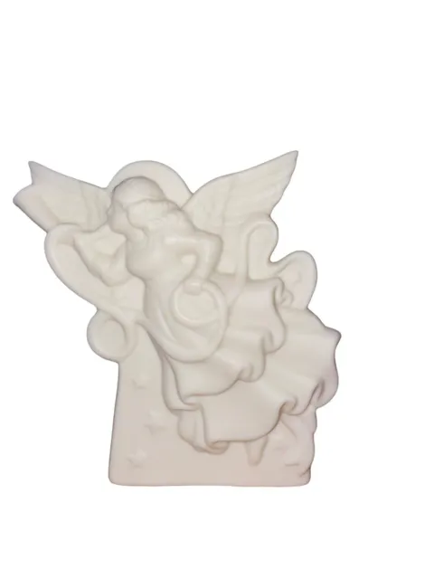 Partylite White Bisque Angel Candle Holder