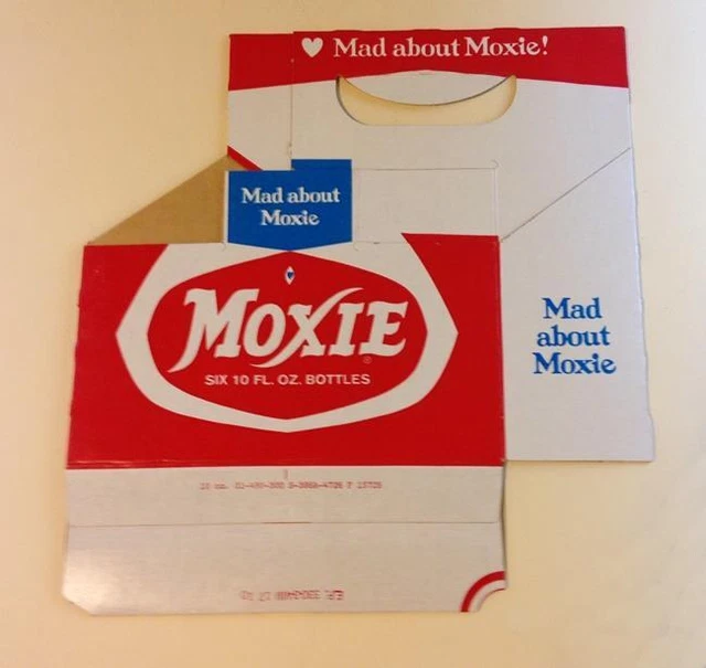 Vtg MAD ABOUT MOXIE cdbd carrier UNUSED 6 btls 10oz 1951 Mead Pkg Bottlemaster/A