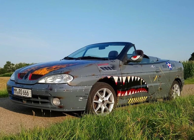 Renault Megane 1, Cabrio, Phase 2, Airbrush, 1,6l, 107PS, kein Wartungsstau