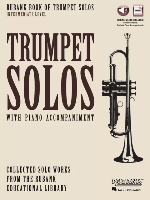 Rubank Book of Trumpet Solos Intermediate Sheet Music Book & Play-Along Audio