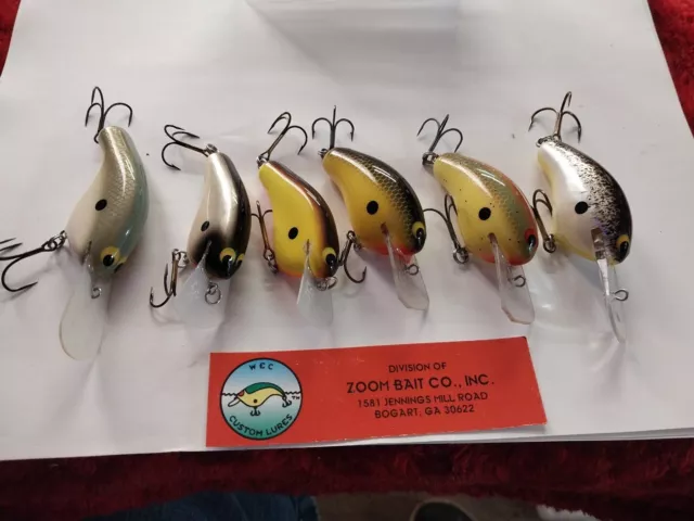 6PC LOT ZOOM Custom WEC Lures Crankbait fishing Bass Fish Balsa Wood Rare  Tackle $370.00 - PicClick