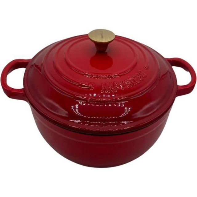 Cocotte Fontignac 24 Cm - Fonte émaillée Rouge - Avec Couvercle - Occasion