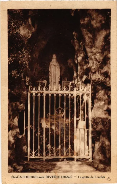 CPA Ste-CATHERINE sous Riveire - La grotte de LOURDES (573146)