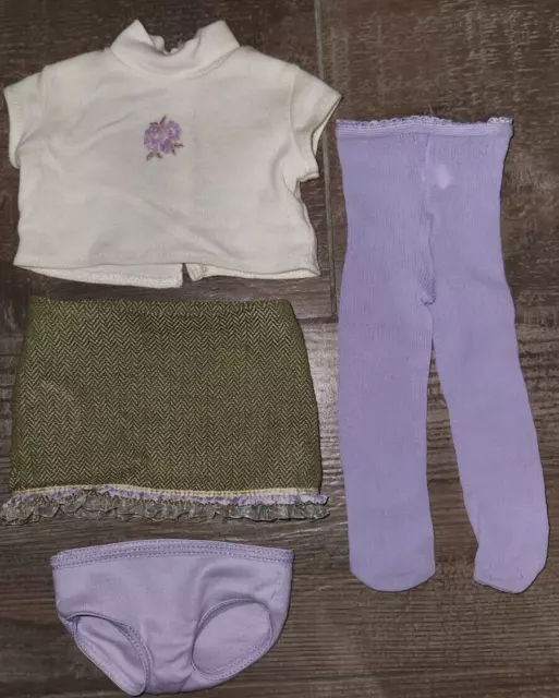 American Girl Doll GO ANYWHERE OUTFIT  Shirt  Skirt tights panties