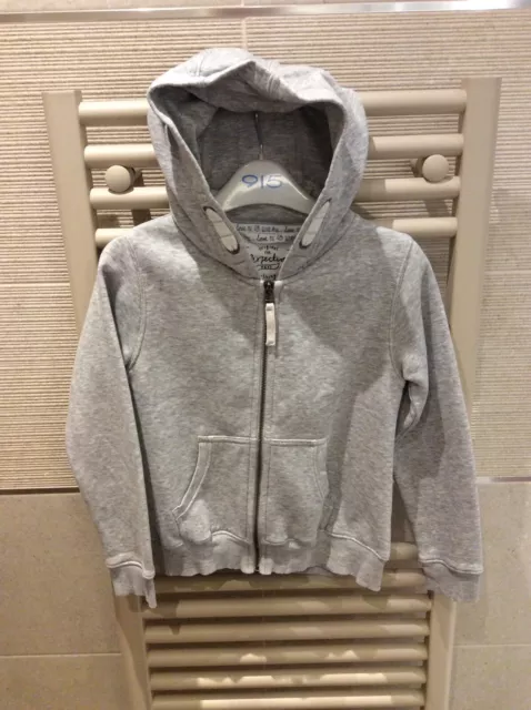 NEXT girls grey hoodie tracksuit top age 9 years vgc