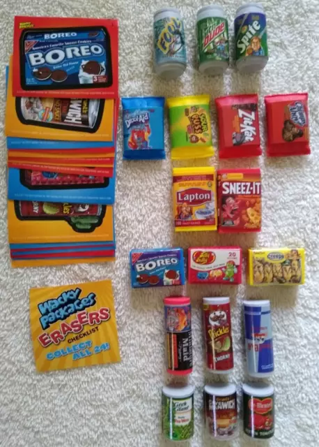 Wacky Packages Series 1 Eraser & Sticker Card Lot Topps 2011 Partial Set Rares