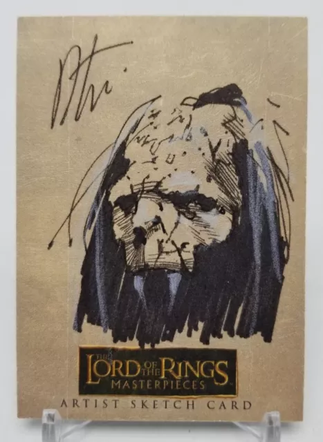 Topps Lord of the Rings Masterpieces LURTZ Robert Teranishi 1/1 Artist Sketch