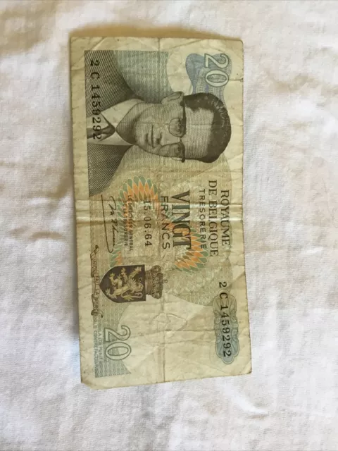 Billet Belge 20 Francs Ancien