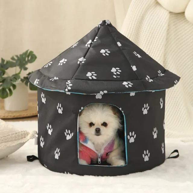 Outdoor Cat House Pet Bed Nest Kitty Shelter Kennel Cave Tent for Cats Small Dog