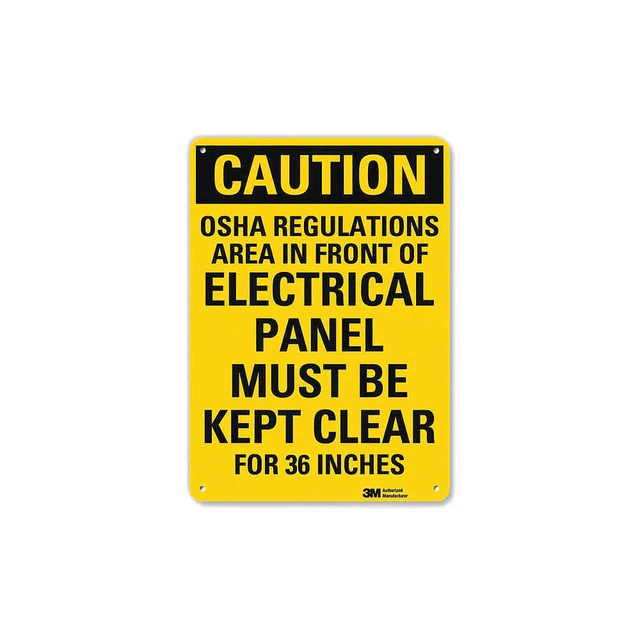 LYLE U4-1572-RA_10X14 Caution Sign,14 inx10 in,Aluminum