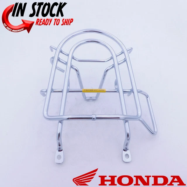 Chrome Back Rack NEW OEM HONDA Chrome Rear Rack Luggage Carrier 2016-2024 Metropolitan £ ...