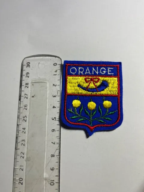 Orange Ecusson Brode Embroidered Patch Wappen Kamm Cresta Stemma Insignia