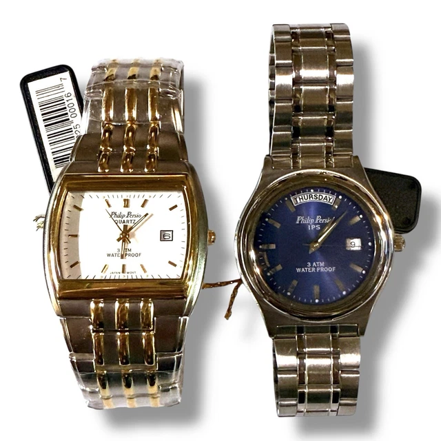Montre Vintage Philip Persio B109 - À Quartz - Homme - Occasion - Style Rétro
