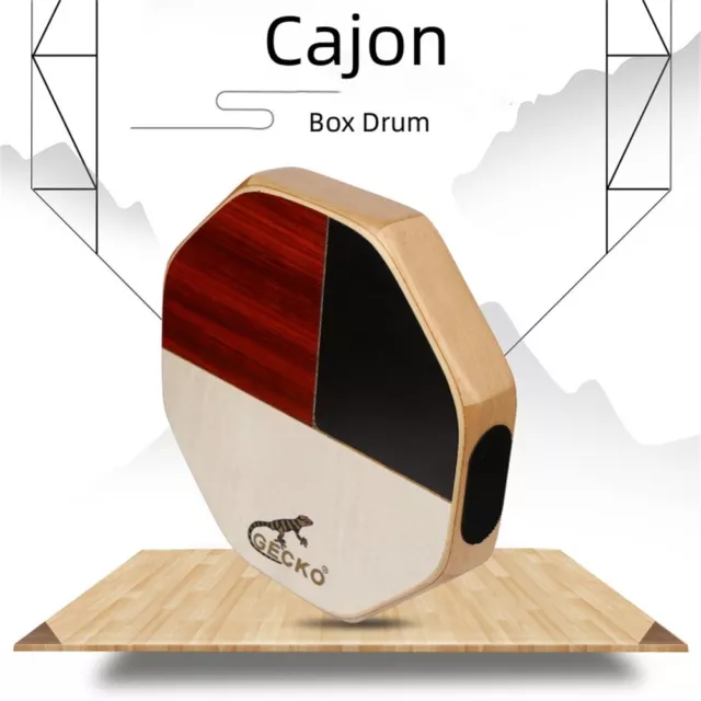 Cajon avec Sac de Transport Bouleau Noir Bois Bo?te Tambour Compact Croton