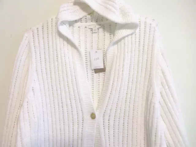 NWT! J JILL Open Weave Long Sleeve Hooded Sweater-Xl-Very Nice!! $79.99 ...
