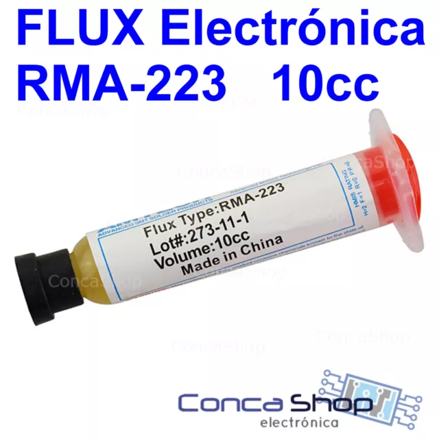 FLUX PARA SOLDAR EN TUBO 10cc - RMA223 USO EN ELECTRÓNICA SOLDER PASTE FLUX