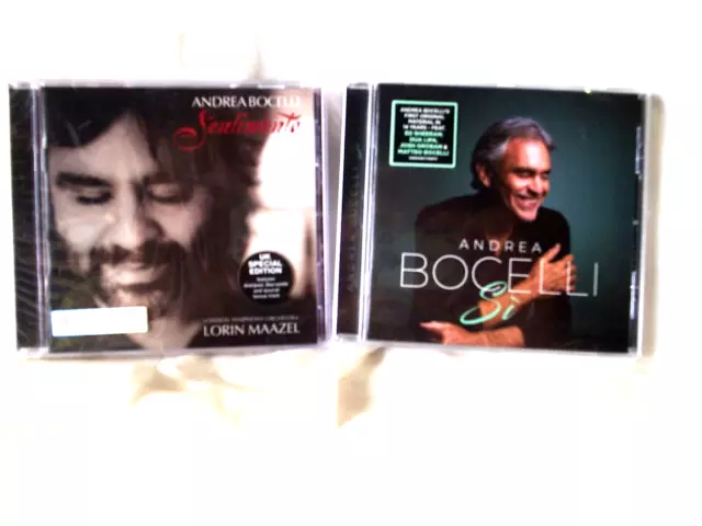 Andrea Bocelli Cd's x 2  Si and Sentiments  New.