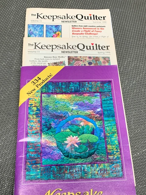 Keepsake Quilter Newsletter Catalogs Sewing Quilting Supply Book 1998 Lot of 3