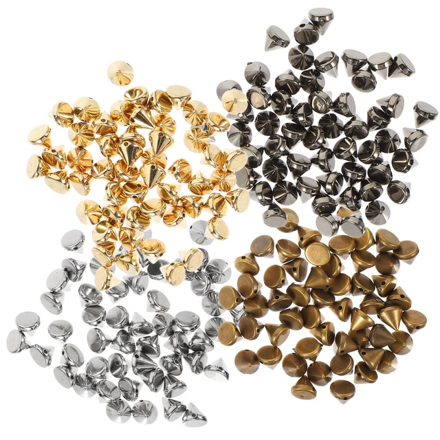 Copri Scarpe 100 Punte Cono / Borchie Metalliche Punk In Lega