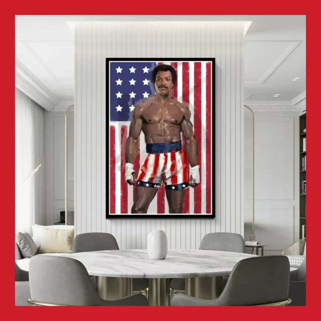 Toile Coton Affiche Cinema Movie Sortie Film Poster Photo Rocky Apollo Creed Dvd