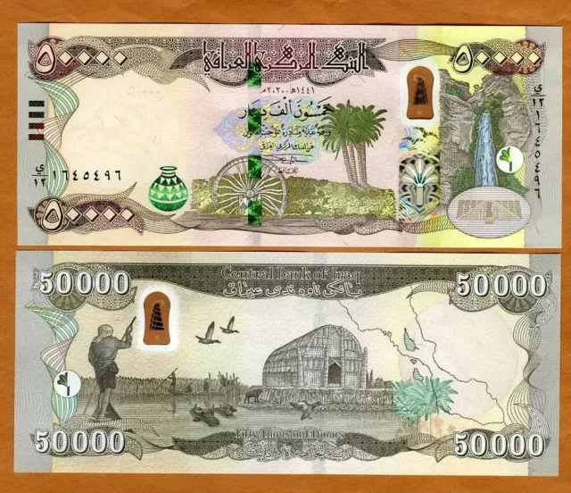 Iraq, 50000 (50,000) Dinars, 2020 P-103-New New date, Hybrid Polymer, UNC