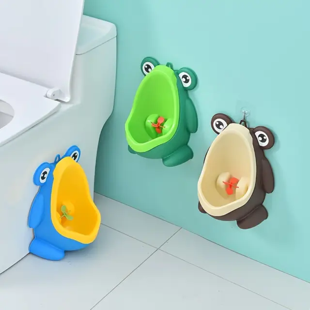 Cute Frog Potty Training Urinal Boy with Fun Aiming Target Toilet Trainer Wee