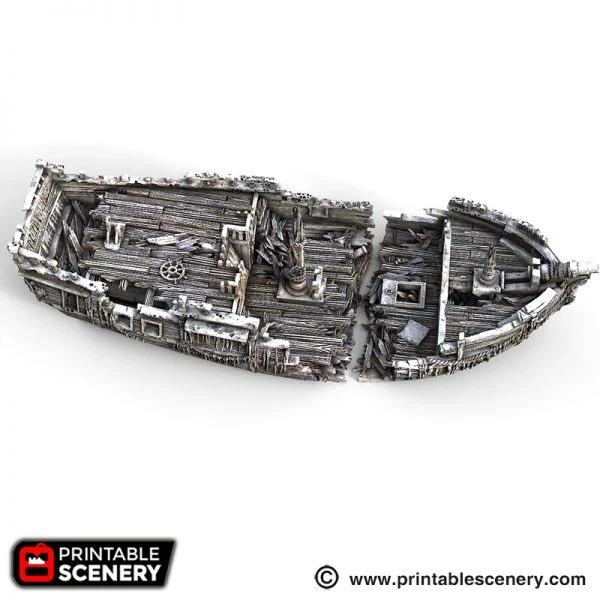 THE WRECK BY Printable Scenery 3D Printed Tabletop RPG Scenery Wargame THE WRECK BY Printable Scenery 3D Printed Tabletop RPG Scenery Wargame