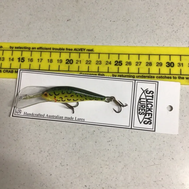 VINTAGE TIMBER STUCKEY Fishing Lure On Card $21.99 - PicClick AU