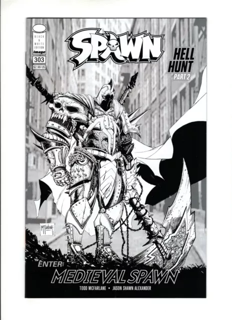 Spawn #303 (Cvr C) (2019) Todd McFarlane Black & White Variant Edition