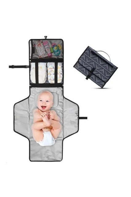 Baby Portable Folding Diaper Travel Changing Pad Waterproof Mat Bag Storage UK
