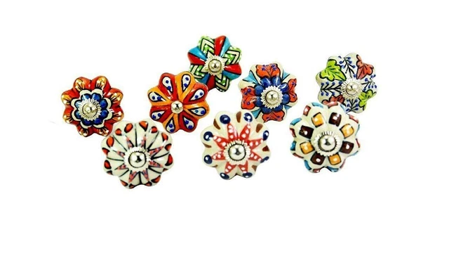 Boutons de porte en céramique pour tiroir et armoire, paquet de 8 US