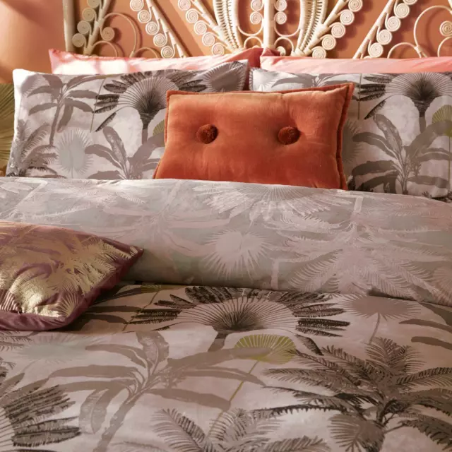 Tropical Malaisien Fard Set Housse de Couette Double Literie Furn Palmiers